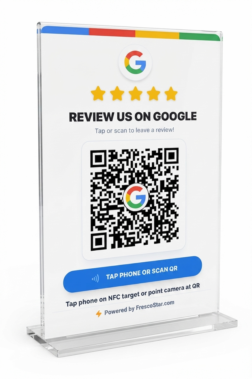 FrescoStar Google Reviews Stand